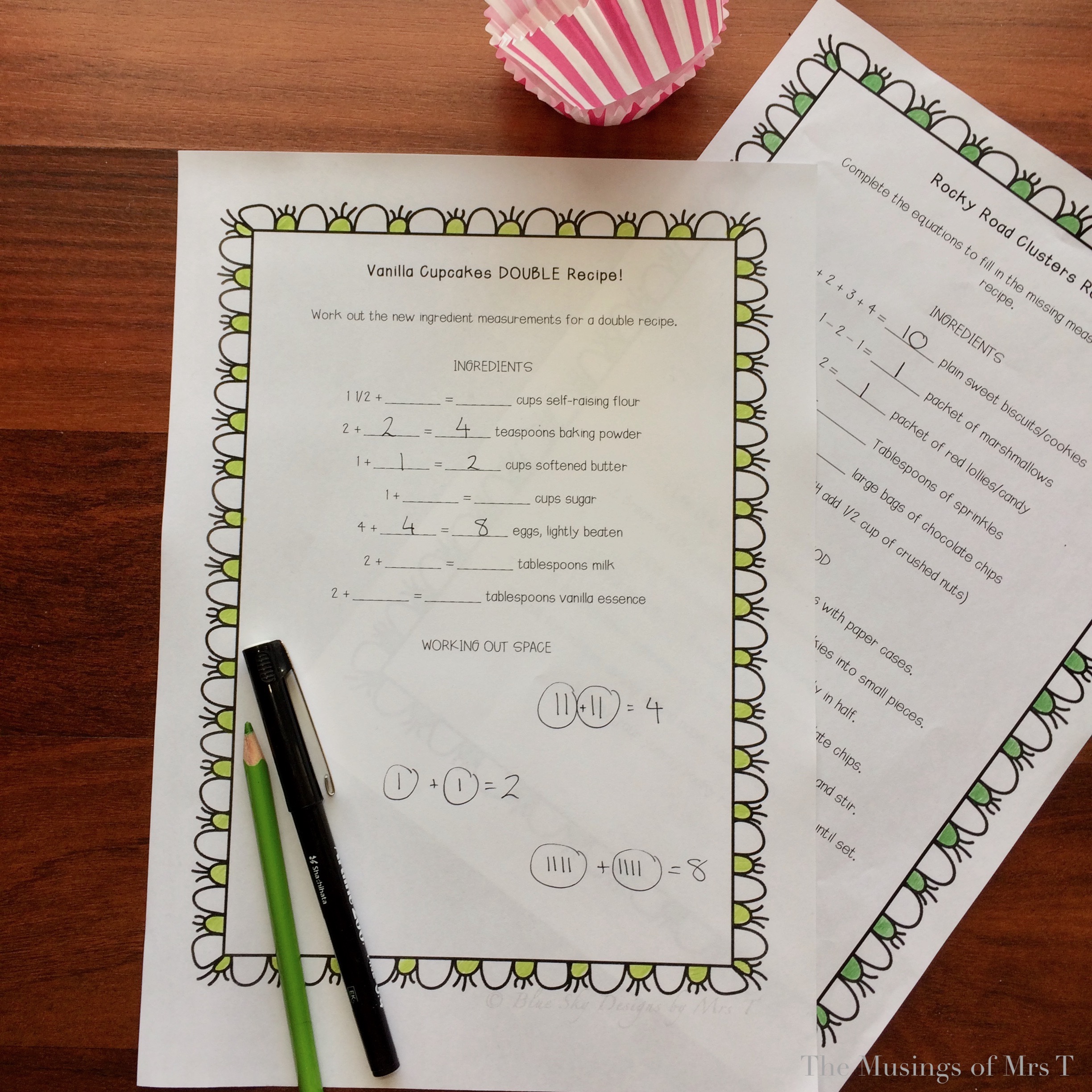 Maths Recipe Activity