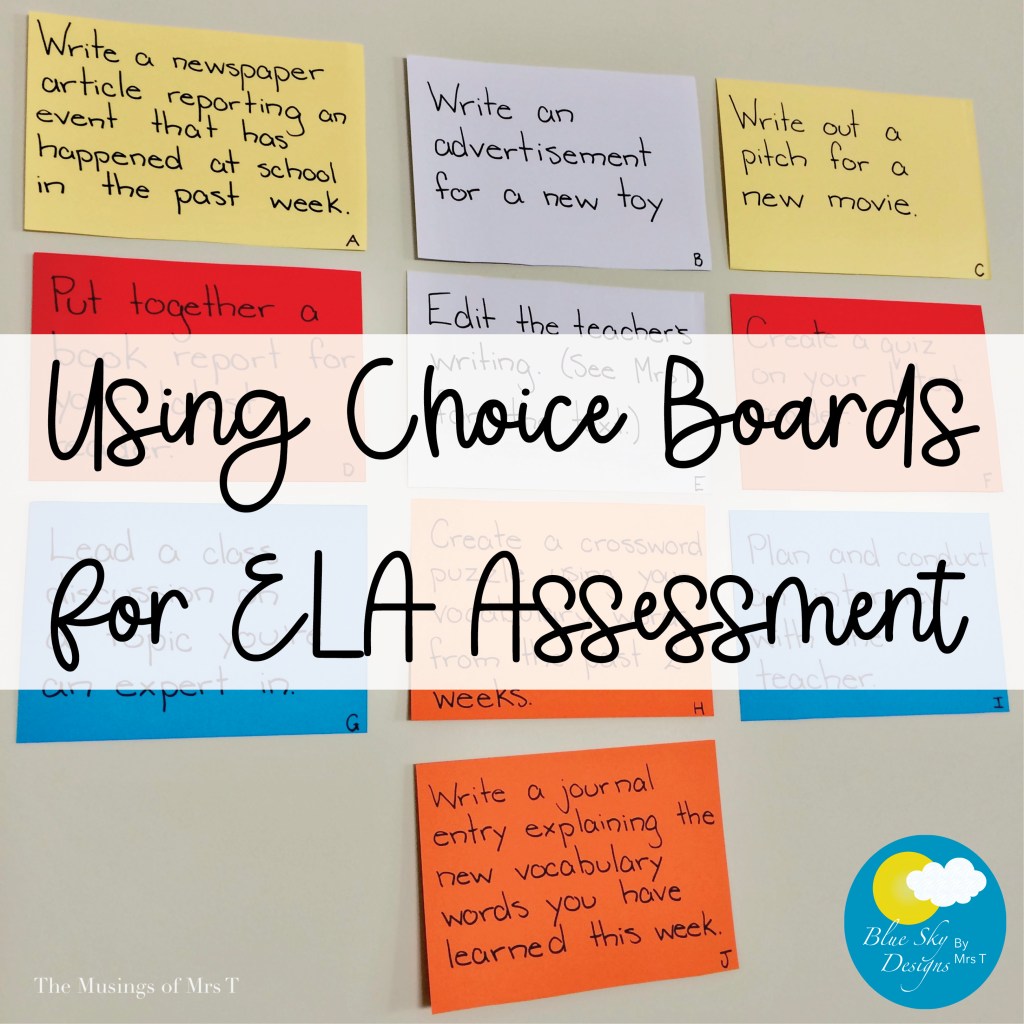 How To Use Student Choice Boards for ELA&nbsp;Assessment
