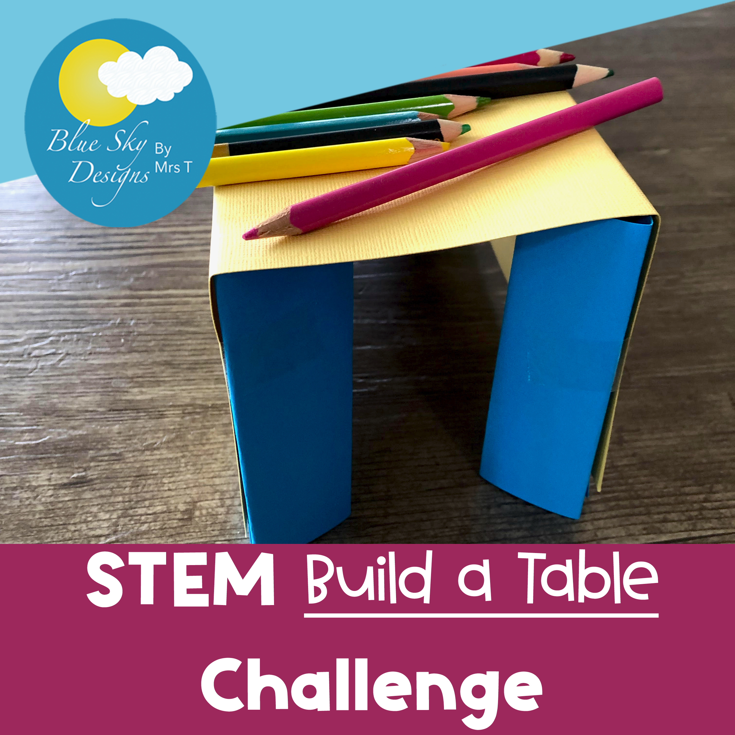 TpT Cover Example STEM Build a Table Challenge
