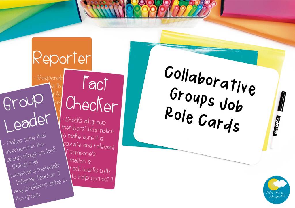 Classroom Collaborative Groups Job Role Cards
