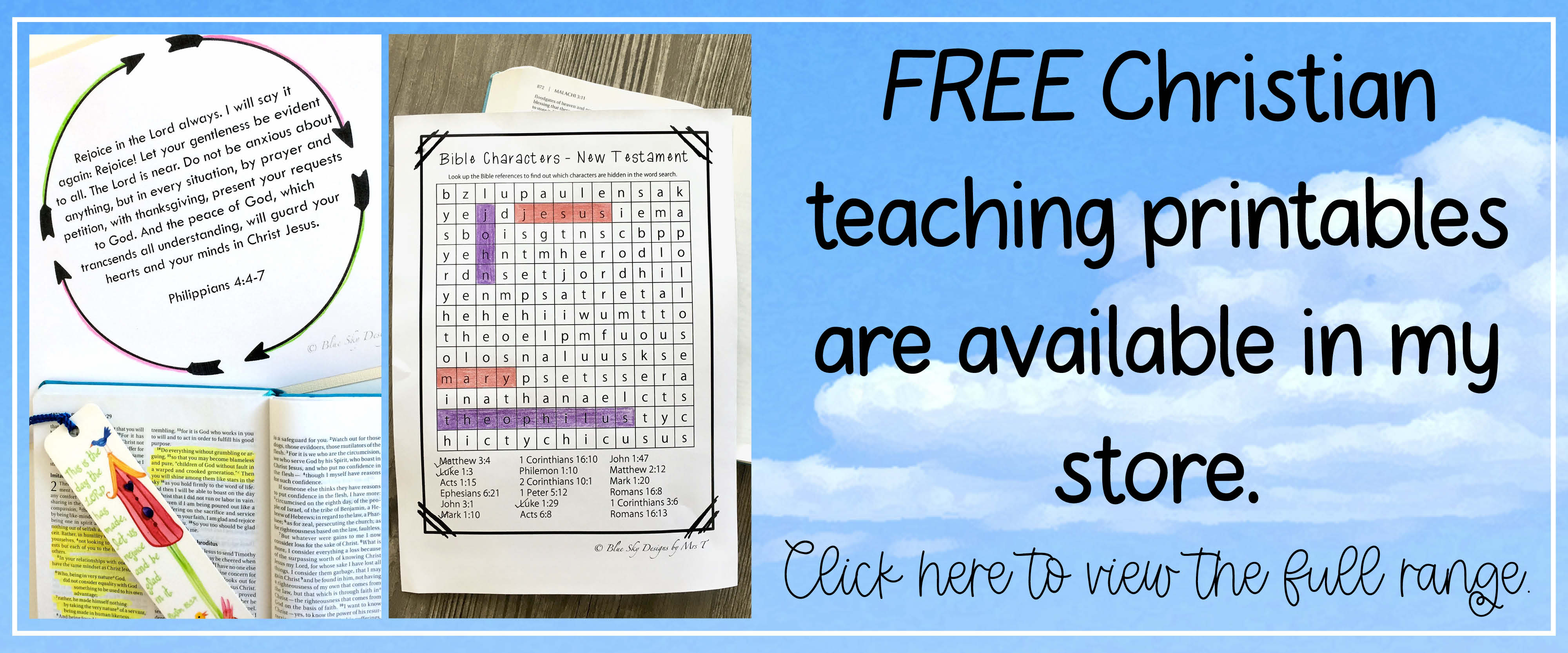 Free Christian Teaching Printable Resources