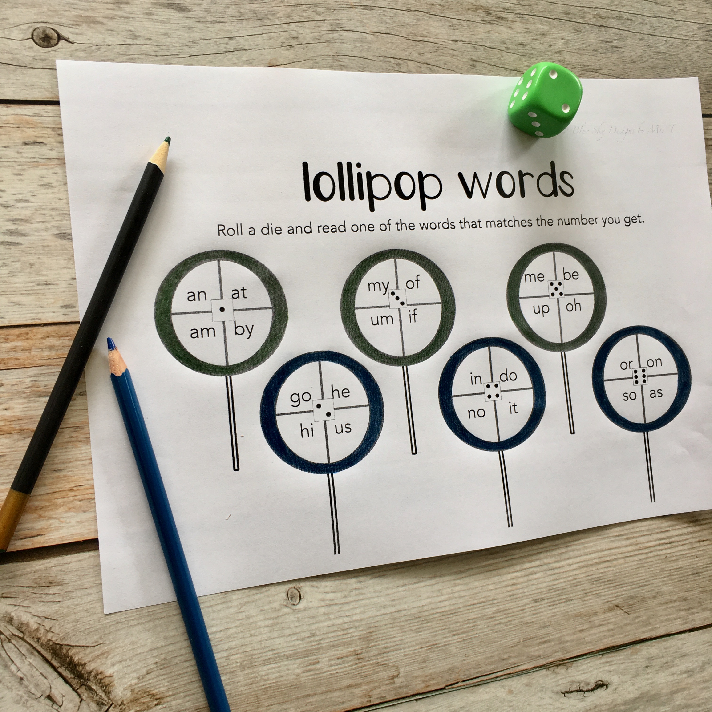 Roll and Read Activity