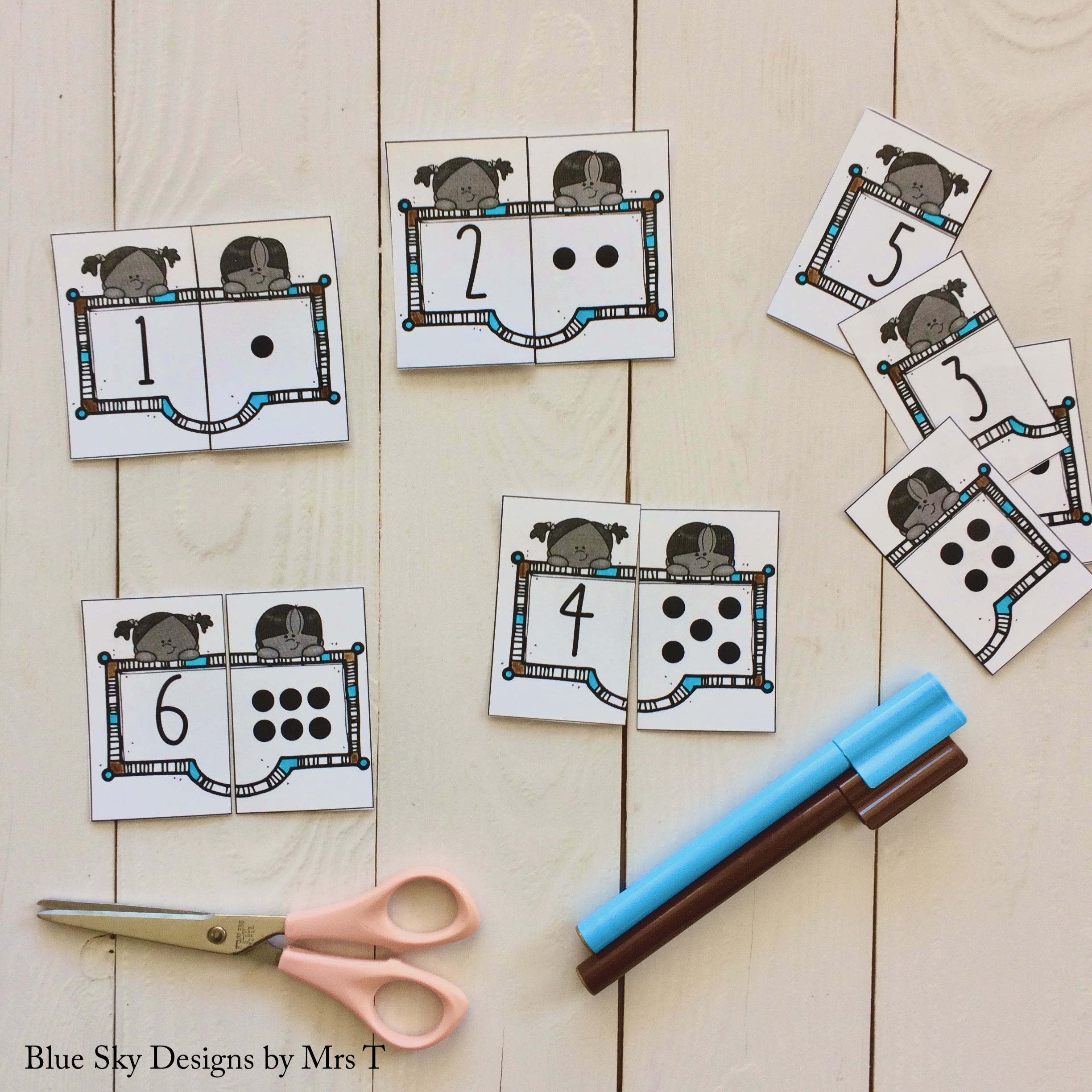 Number Matching Cards Maths Assessment