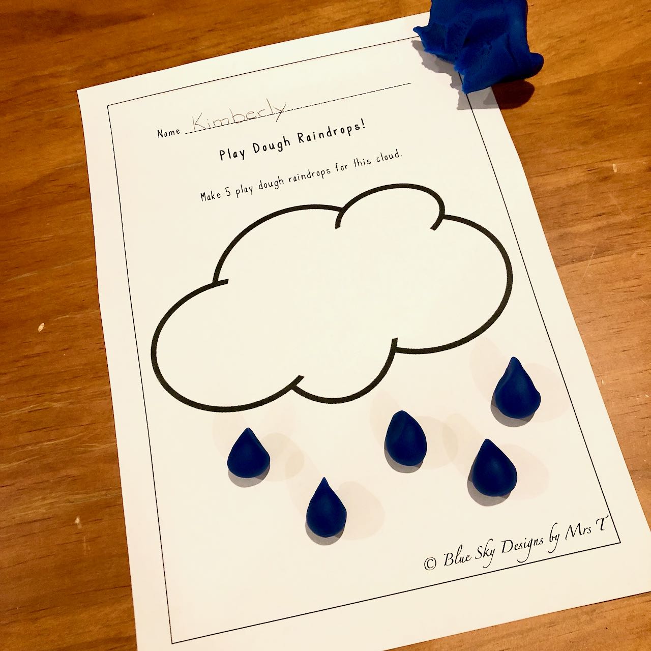 Play Dough Maths Assessment Mats