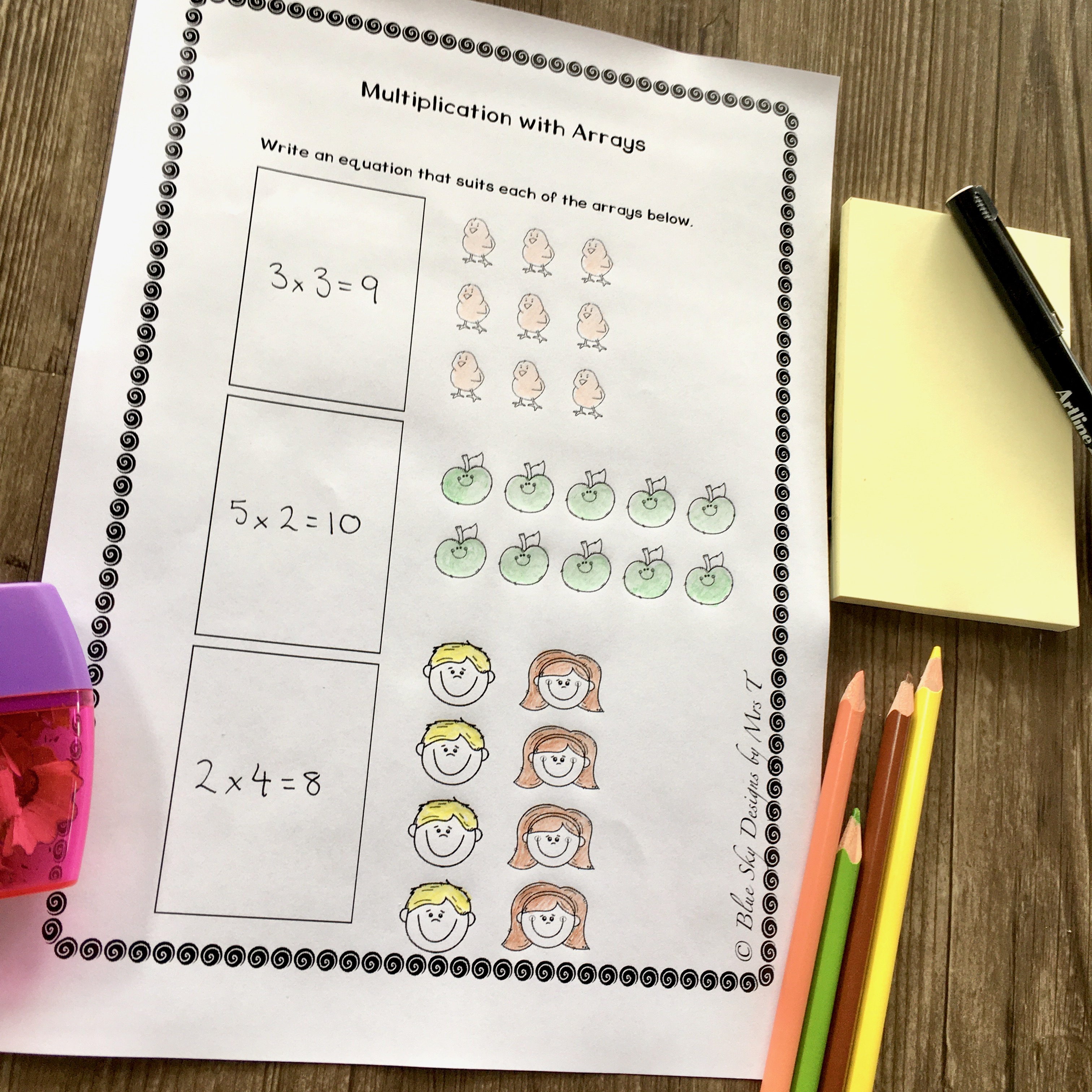 Arrays Maths Assessment