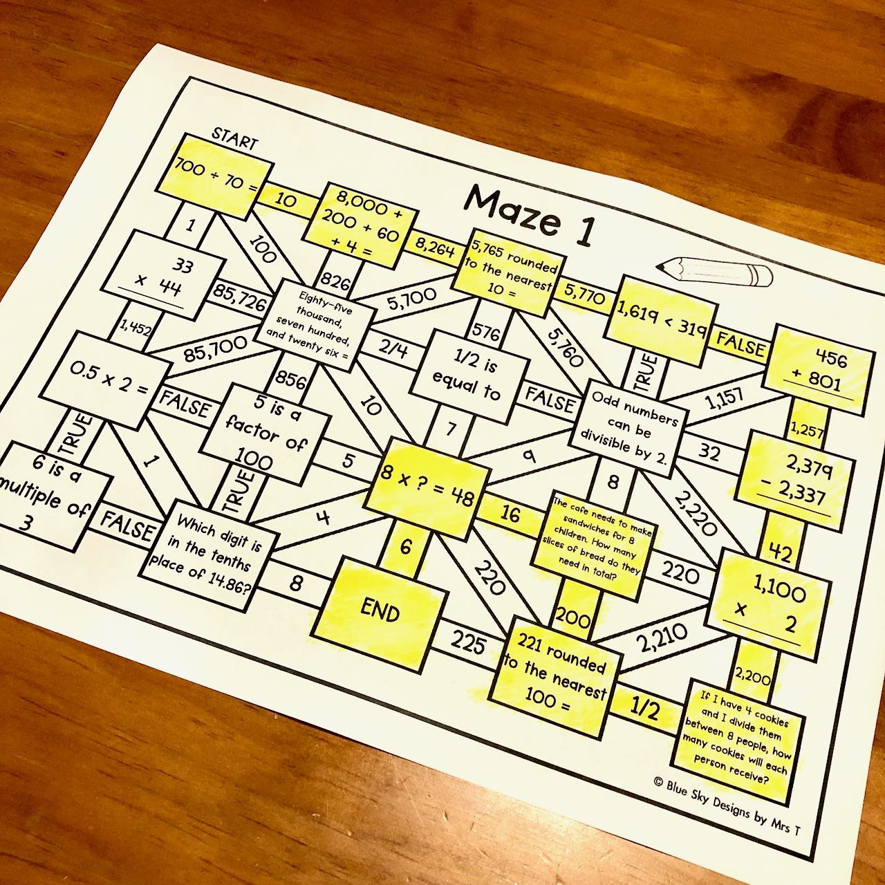 Maths Mazes Assessment