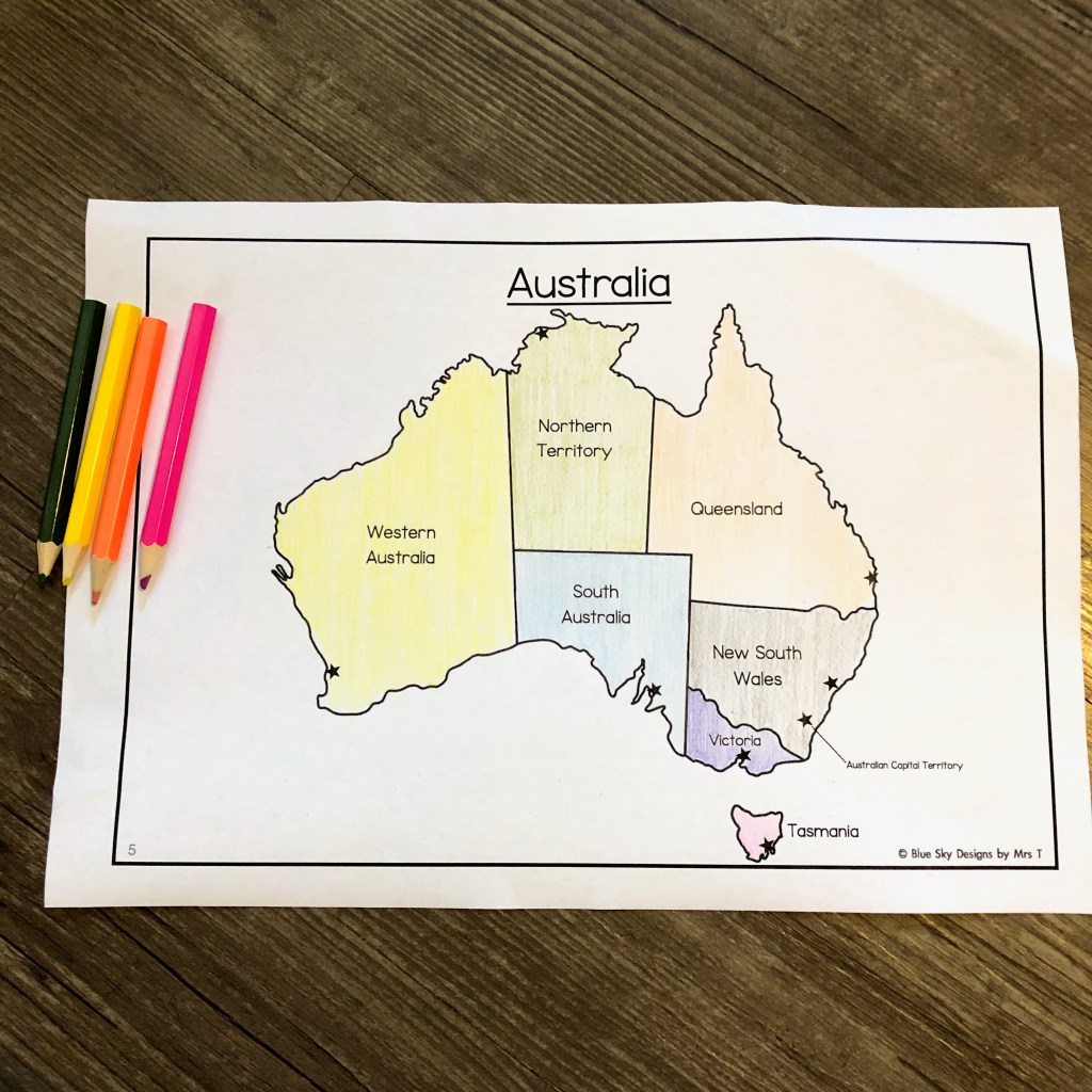 Australia Printable Map