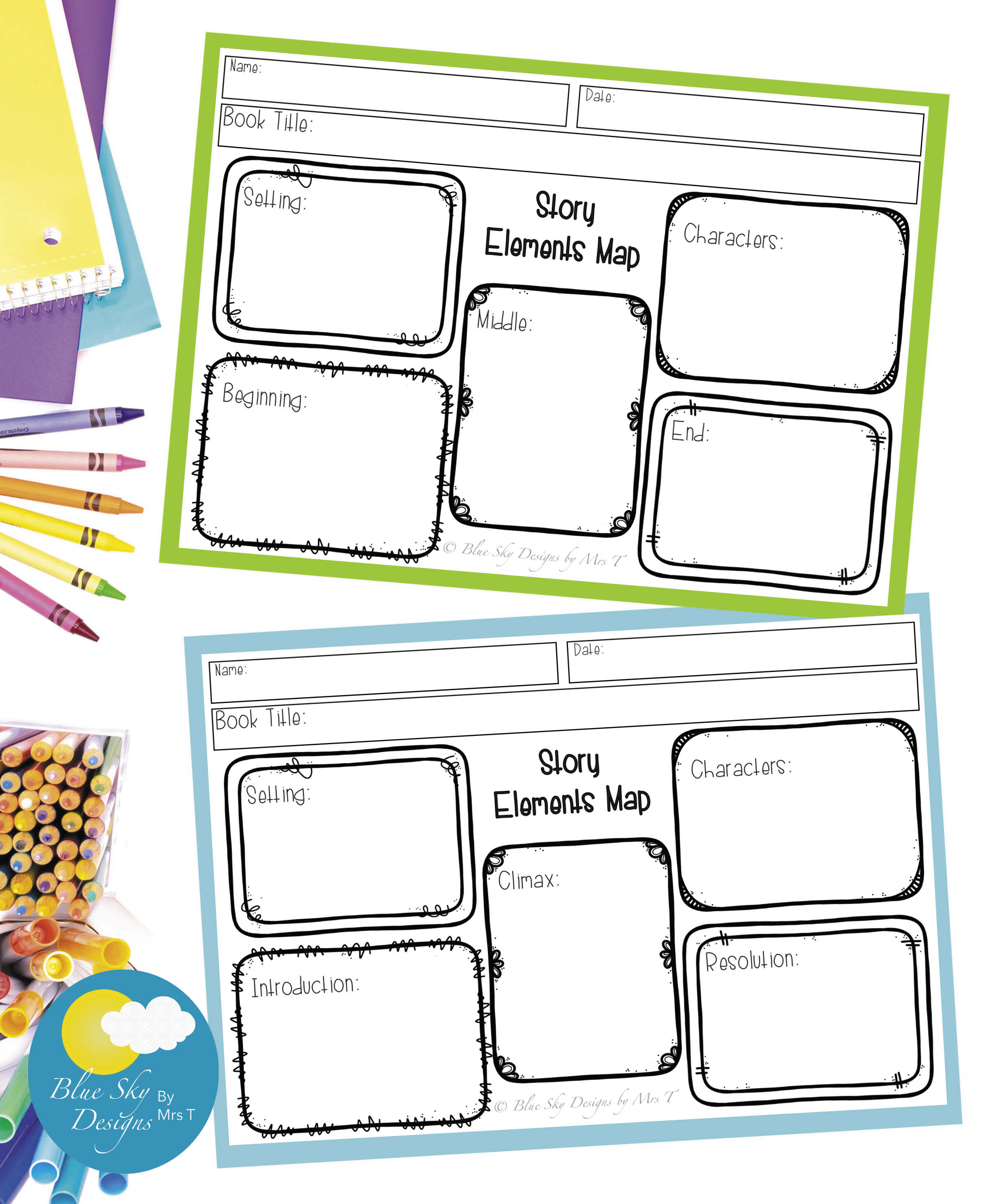 Story Elements Map Templates